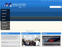 Tablet Screenshot of malayanscience.edu.ph